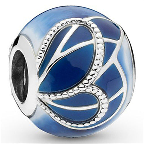 Pan Bracelet for Women, Pure Silver Beads with Loose Beads, Ocean Heart Blue Beads, Dreamcatcher, Hot Air Balloon Accessories（副本）（副本）（副本）